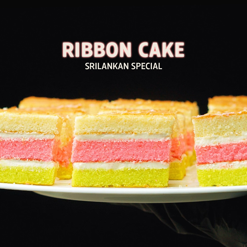 Perfect Soft & Moist Srilankan Ribbon Cake Recipe with Pink and Green Layers