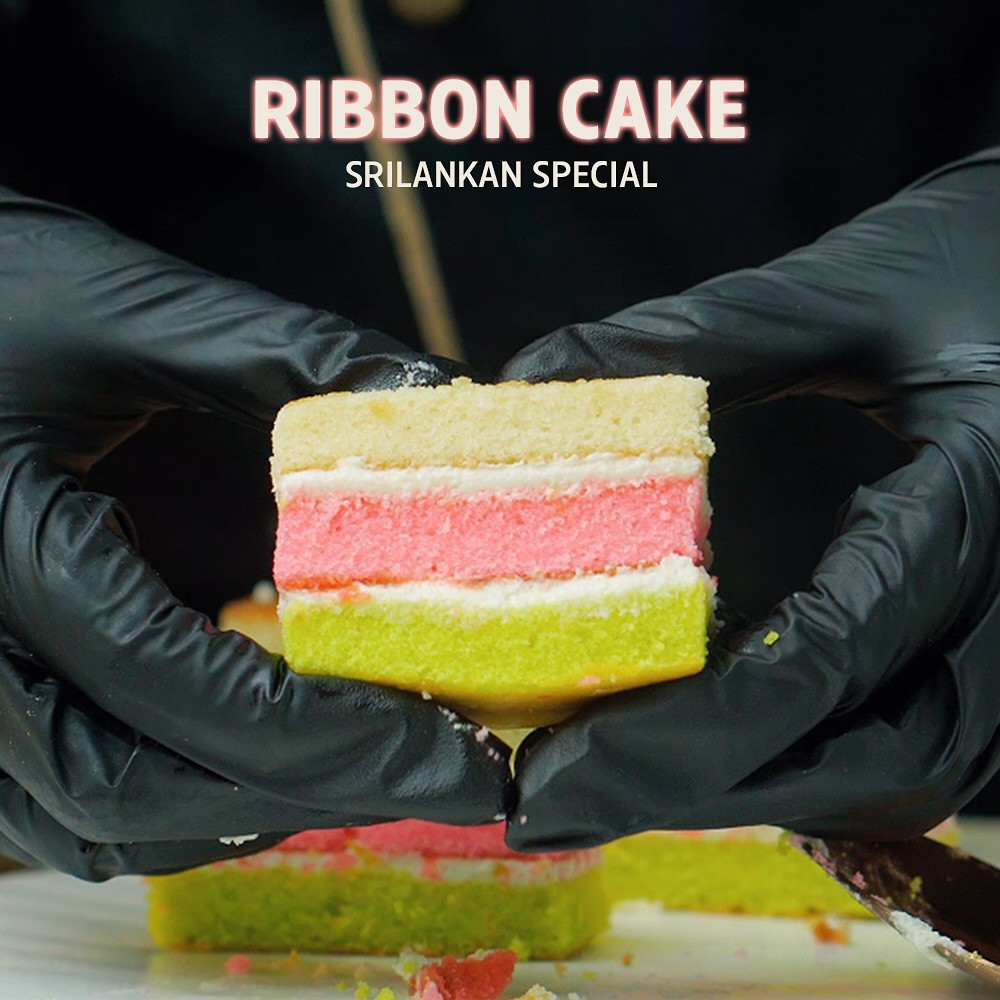 Perfect Soft & Moist Srilankan Ribbon Cake Recipe with Pink and Green Layers