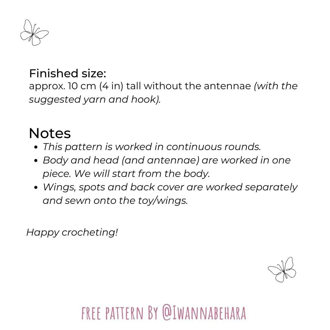 Petal the Little Butterfly Free Amigurumi Crochet Pattern Part 1