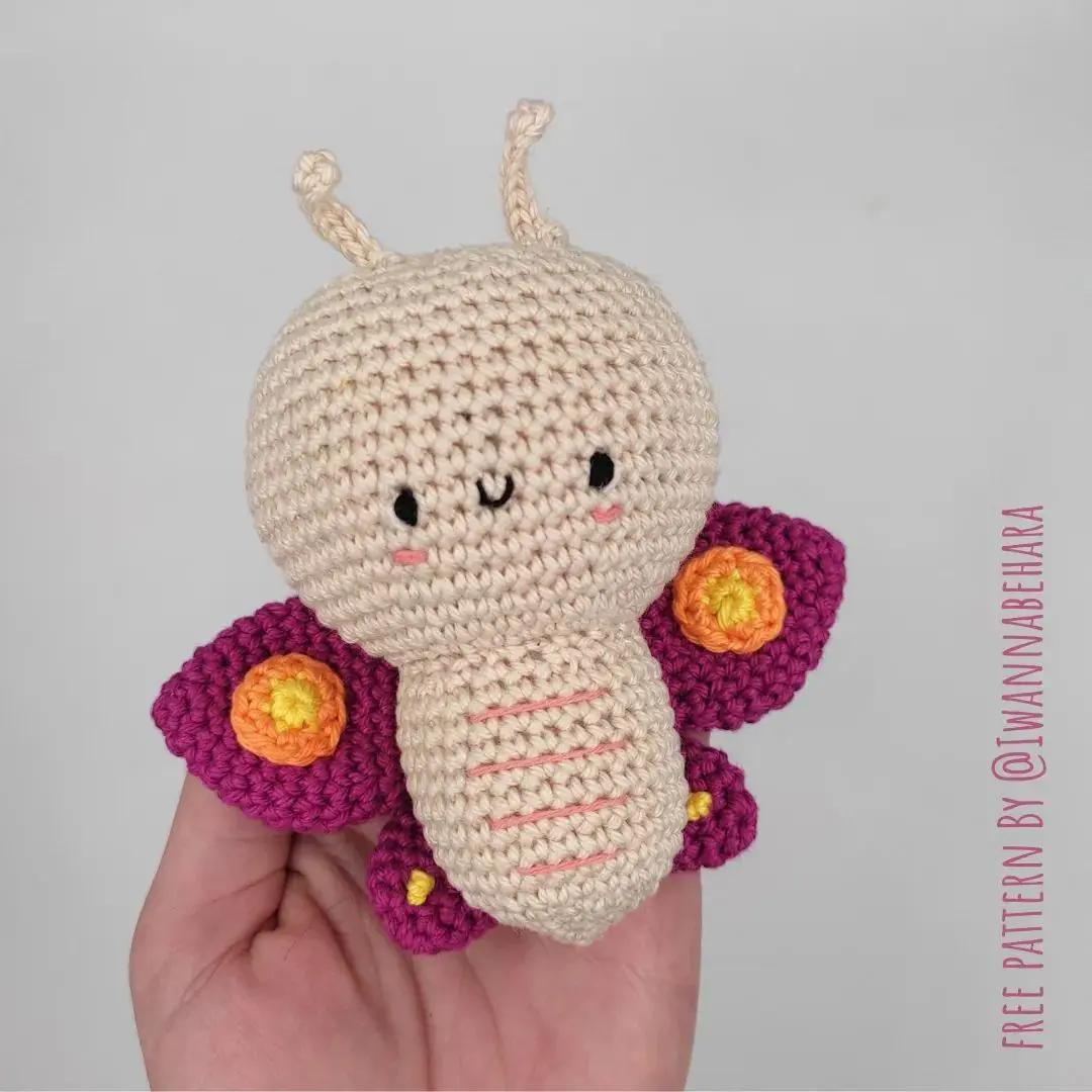 Petal the Little Butterfly Free Amigurumi Crochet Pattern Part 1
