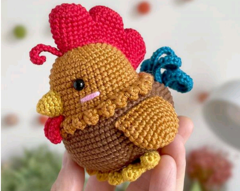 Петушок амигуруми: схема вязания крючком