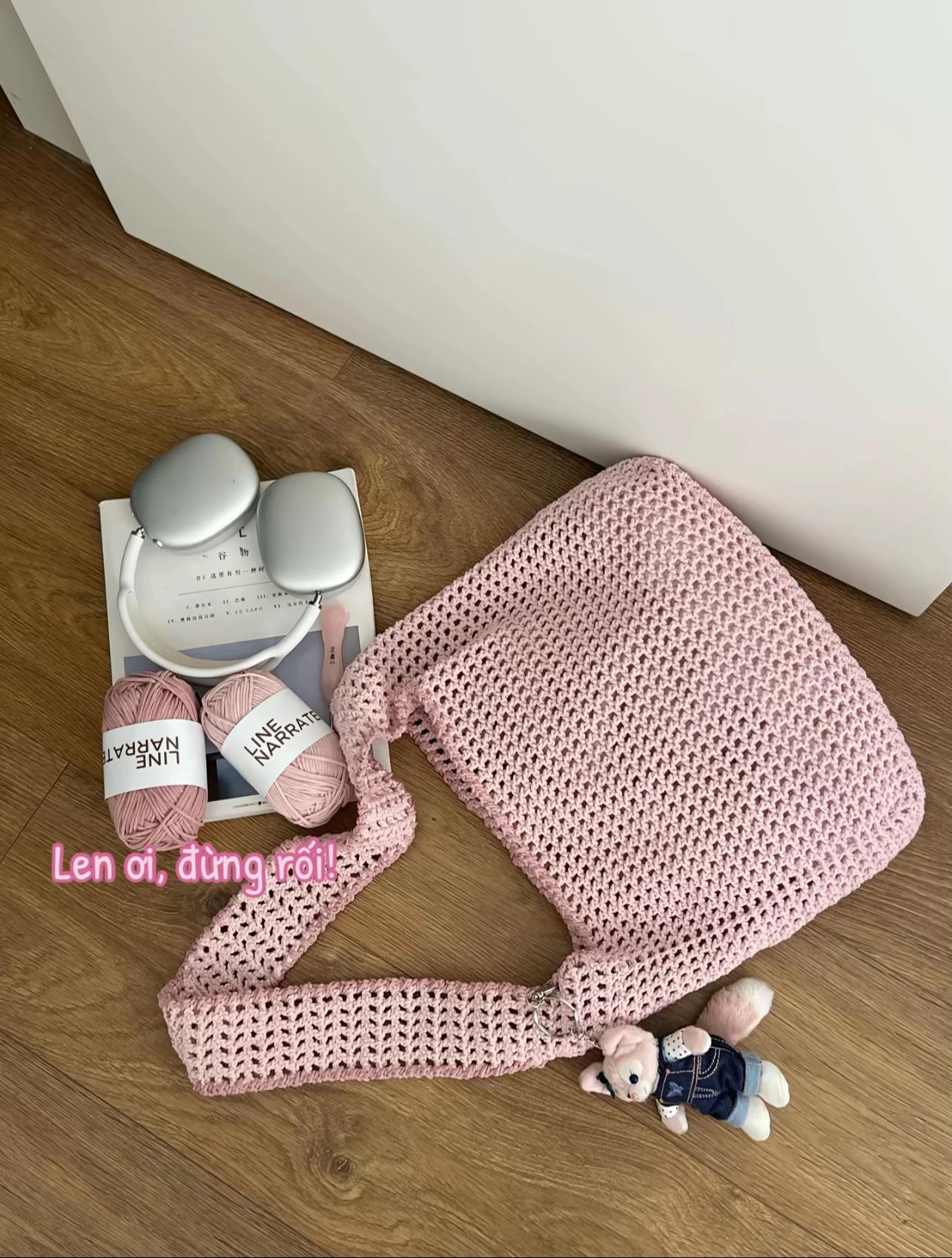 Pink Crochet Bag Tutorial Chart