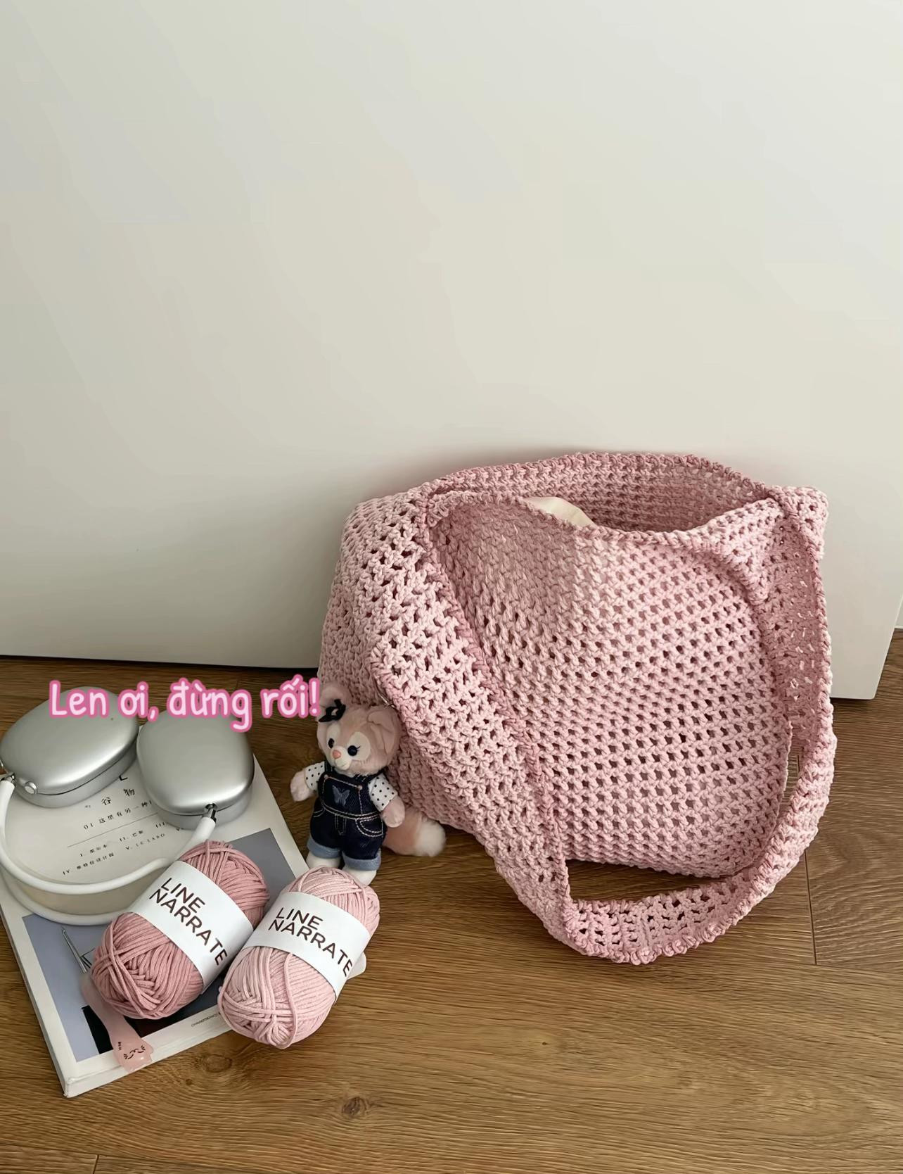 Pink Crochet Bag Tutorial Chart