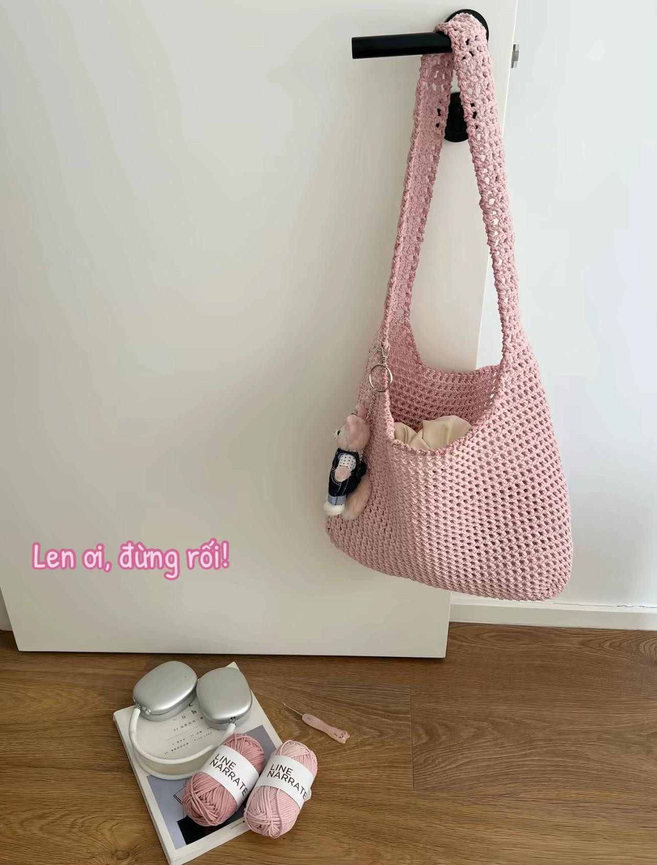 Pink Crochet Bag Tutorial Chart