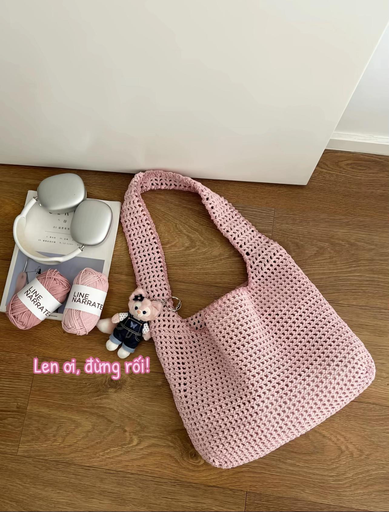 Pink Crochet Bag Tutorial Chart