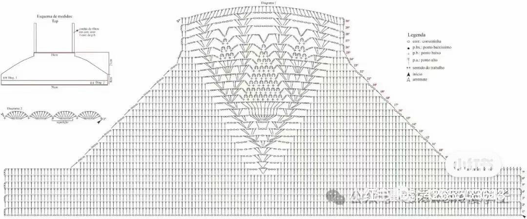 Pink Crochet Halter Top Chart with Lace Detail