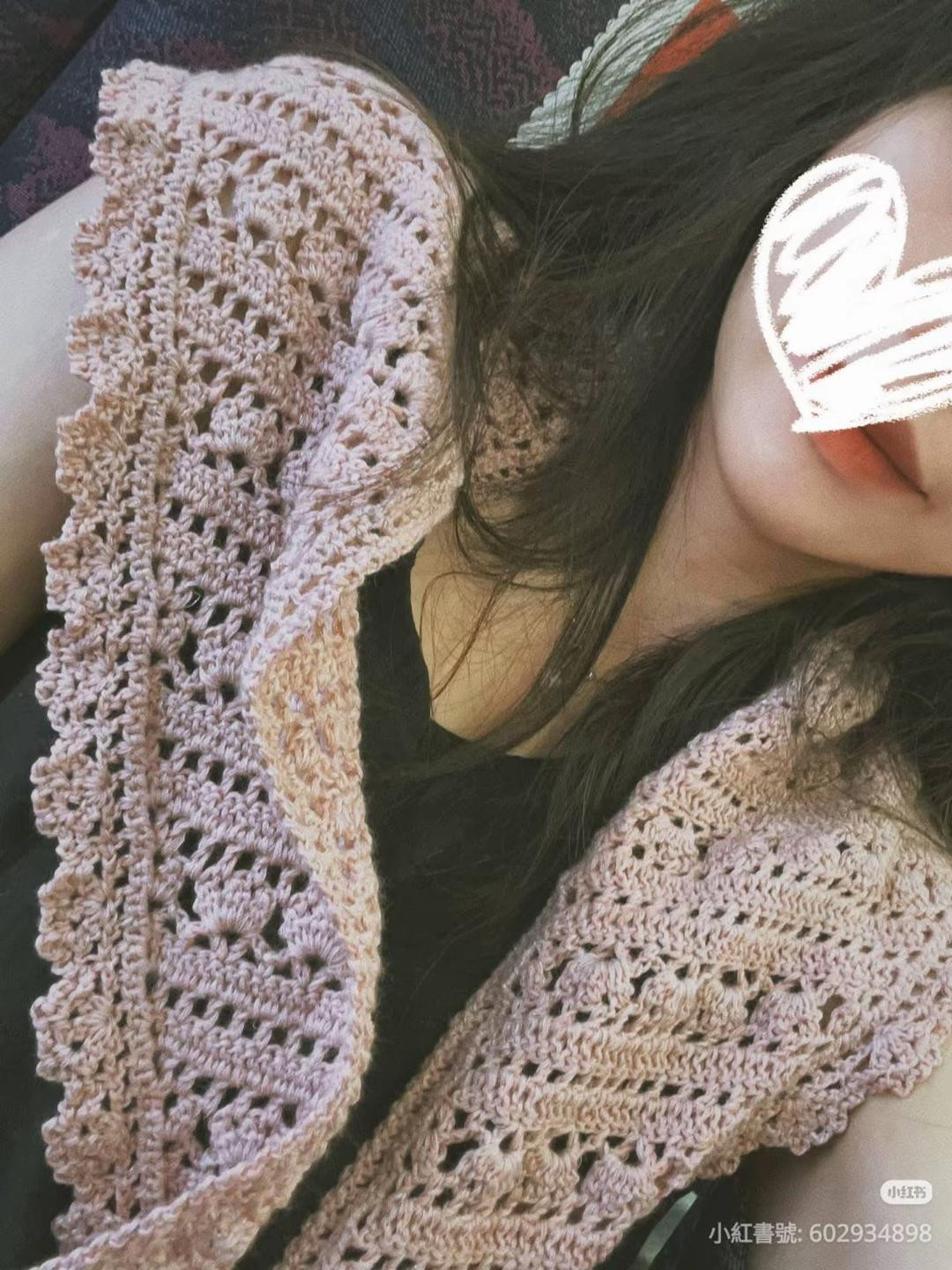 Pink Crochet Lace Scarf Pattern Tutorial