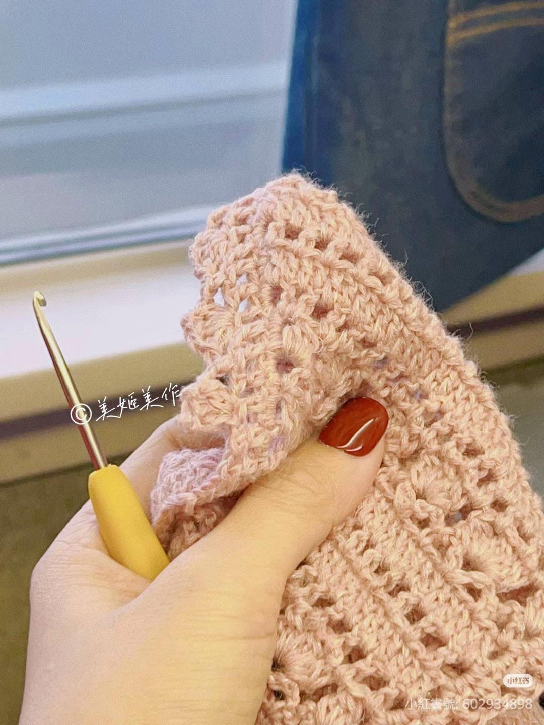 Pink Crochet Lace Scarf Pattern Tutorial