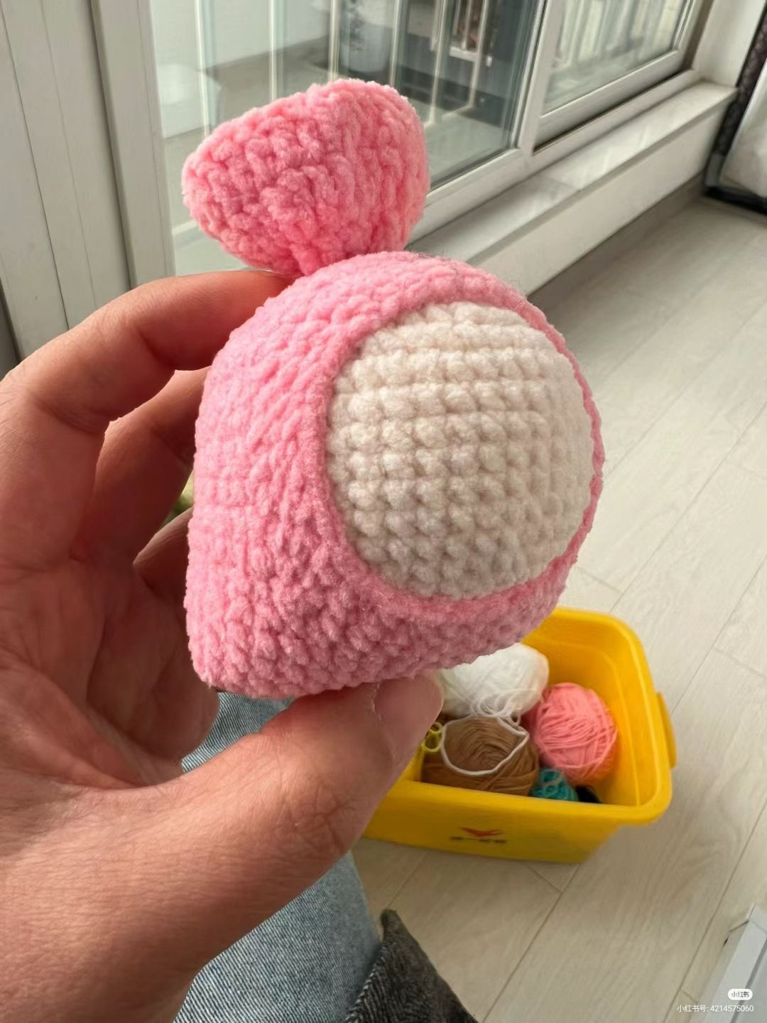 Pink Onigiri Amigurumi Doll Crochet Pattern