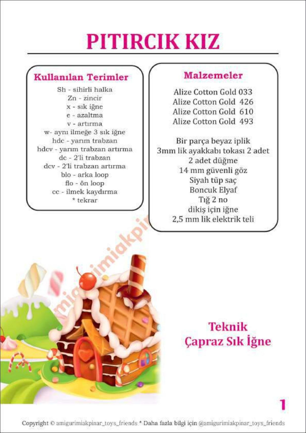 Pitircik Kiz Amigurumi Doll Crochet Pattern Tutorial