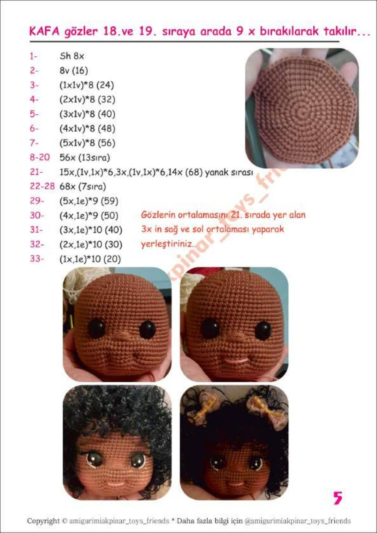 Pitircik Kiz Amigurumi Doll Crochet Pattern Tutorial