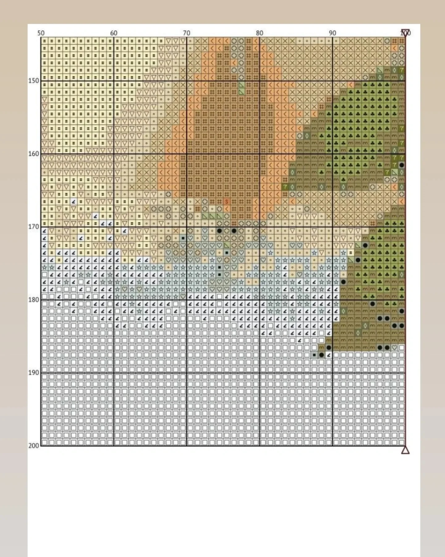 Pixel Chart Pattern for Elegant Lady with Floral Hat and Bouquet