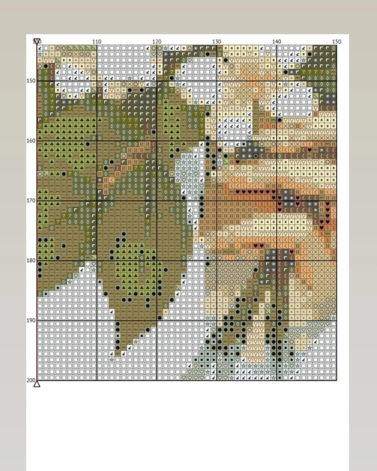 Pixel Chart Pattern for Elegant Lady with Floral Hat and Bouquet