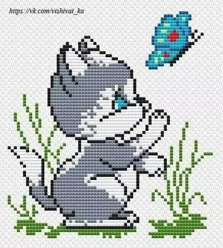Pixel Chart Patterns for Cross Stitch: Cute Cats, Baby Monkey and Amigurumi