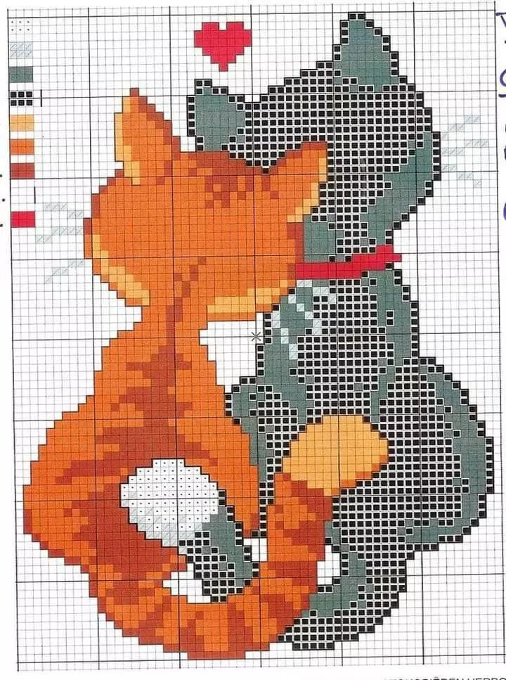 Pixel Chart Patterns for Cross Stitch: Cute Cats, Baby Monkey and Amigurumi