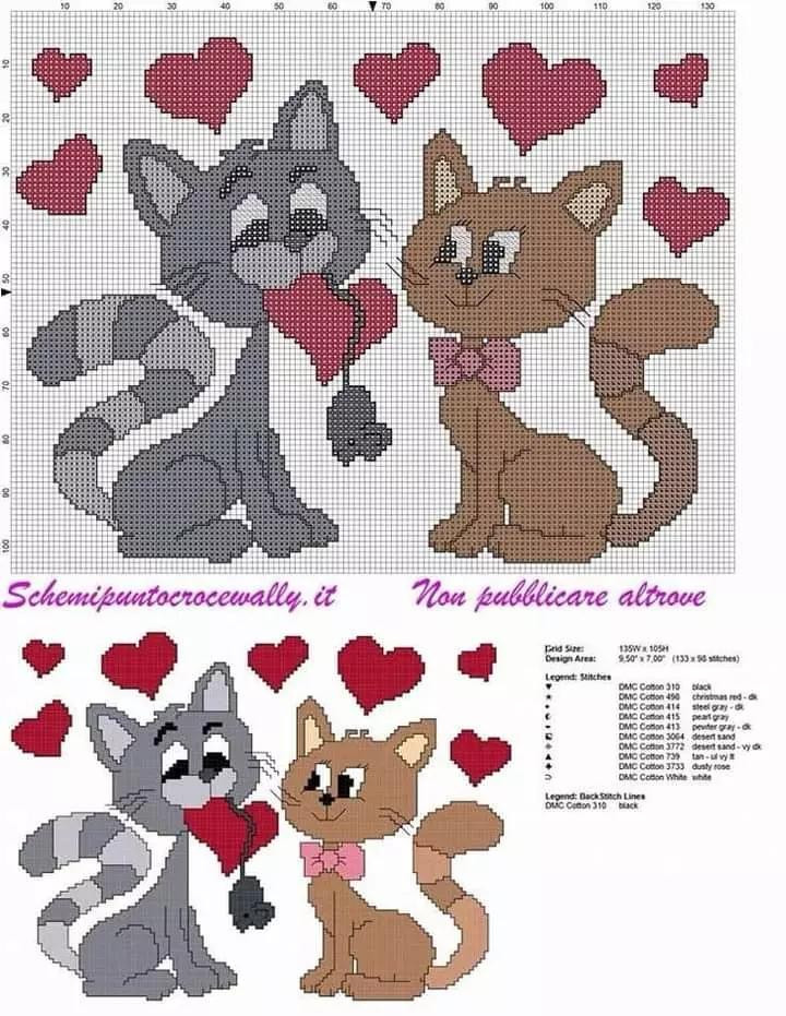 Pixel Chart Patterns for Cross Stitch: Cute Cats, Baby Monkey and Amigurumi