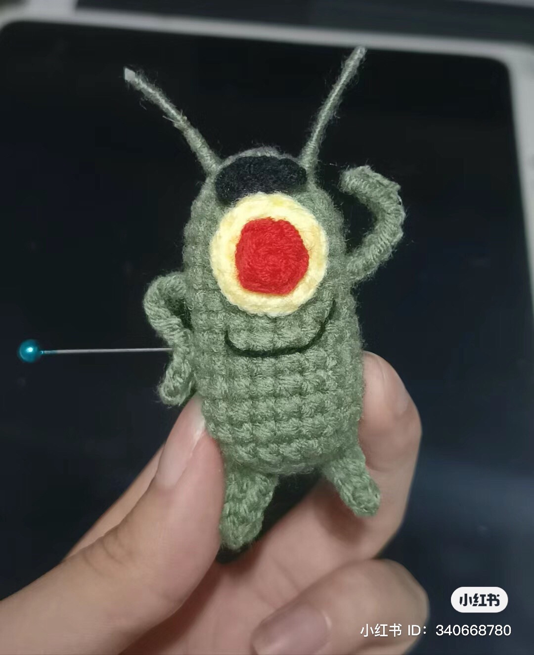 Plankton Amigurumi Crochet Pattern Chart Tutorial