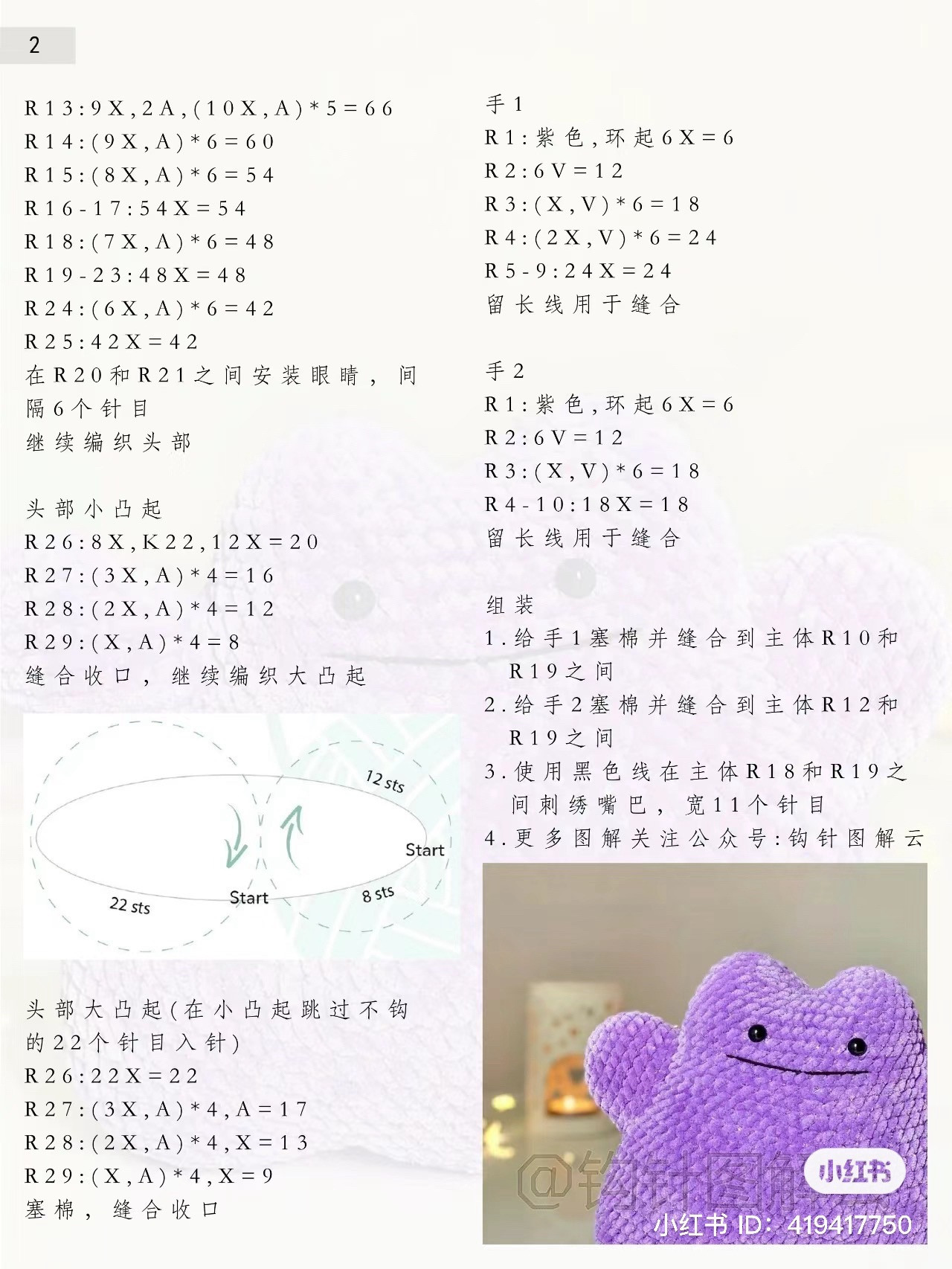 Pokemon Ditto Amigurumi Crochet Pattern