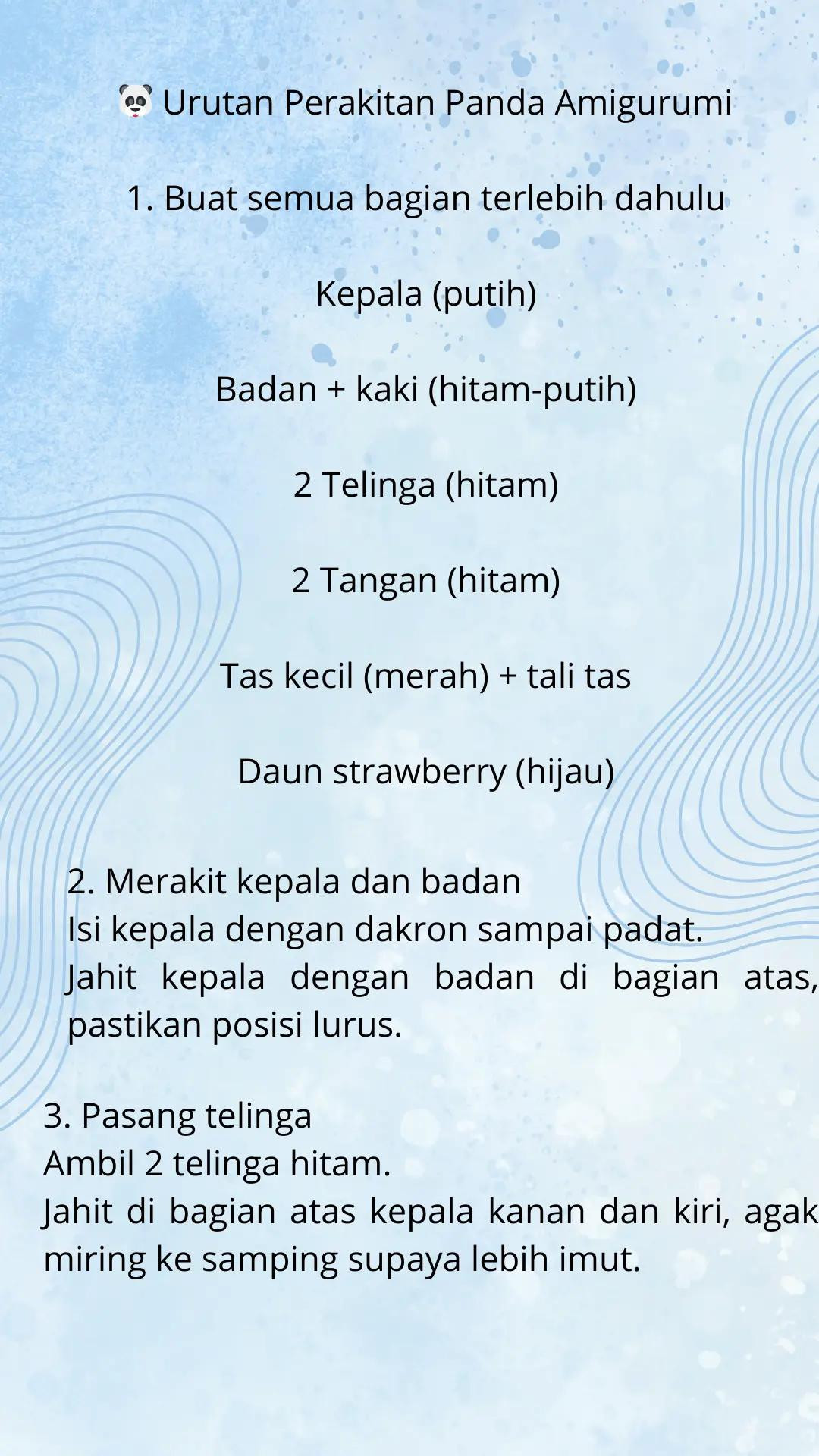 Pola Móc Len Amigurumi Gấu Panda Đeo Chìa Khóa