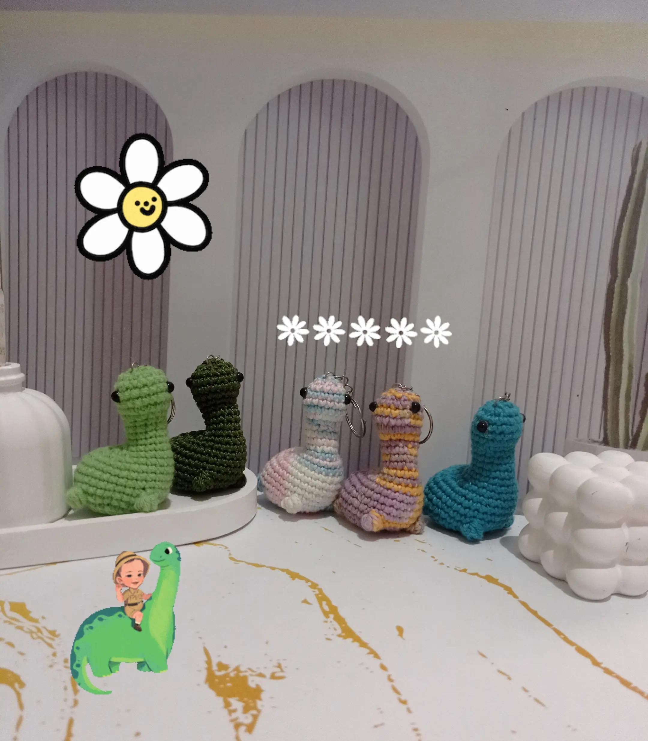 Pola Móc Len Dinosaur Mini Ngắn Gọn Dễ Làm