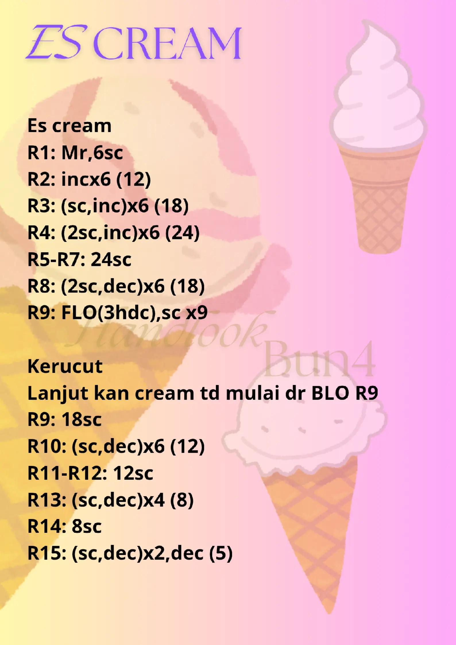 Pola Móc Len Kẹo Kem Quầy Màu Pastel Dễ Thương