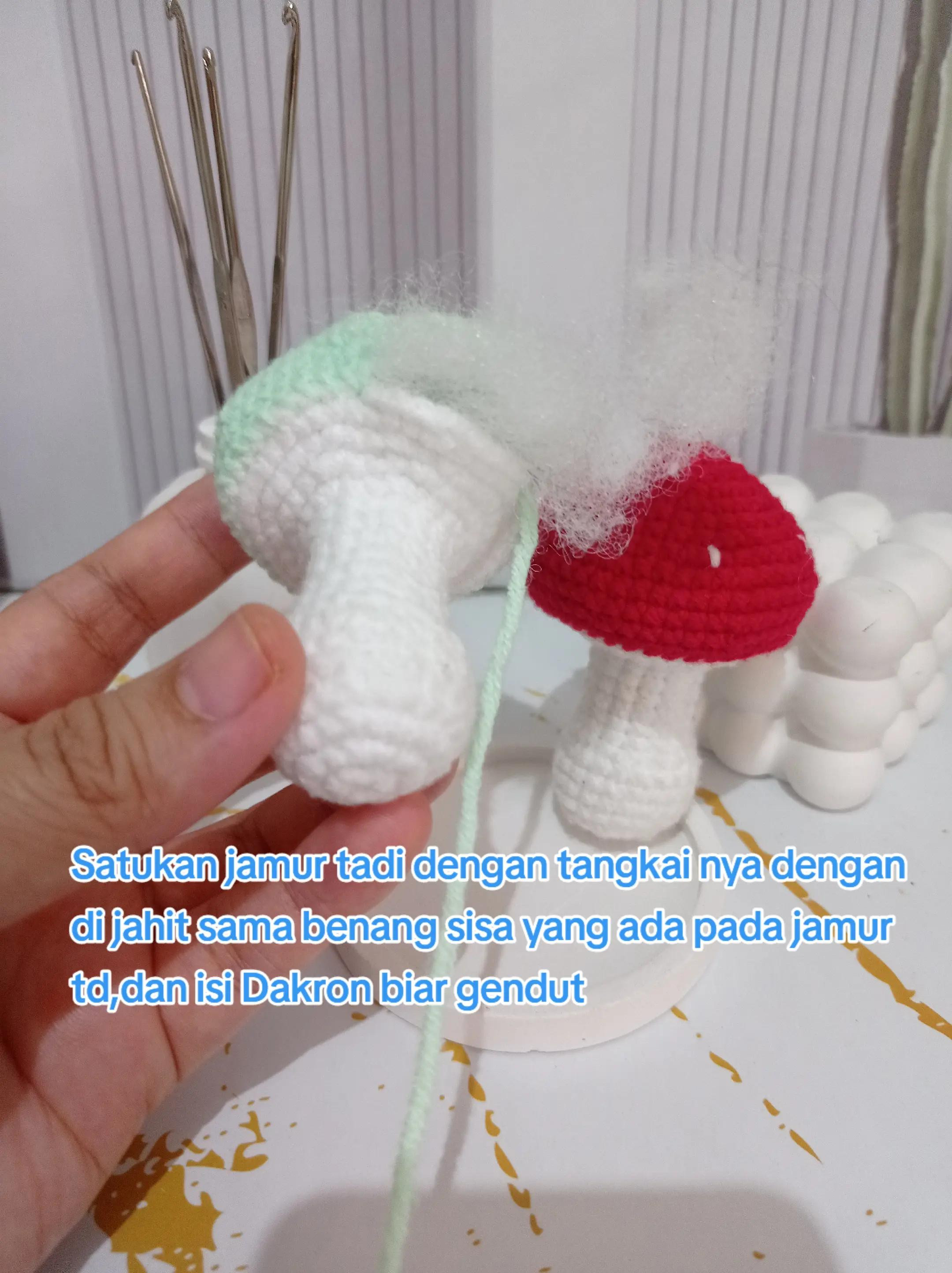 Pola Móc Len Nấm Nhỏ Dễ Thương Cho Người Mới Bắt Đầu