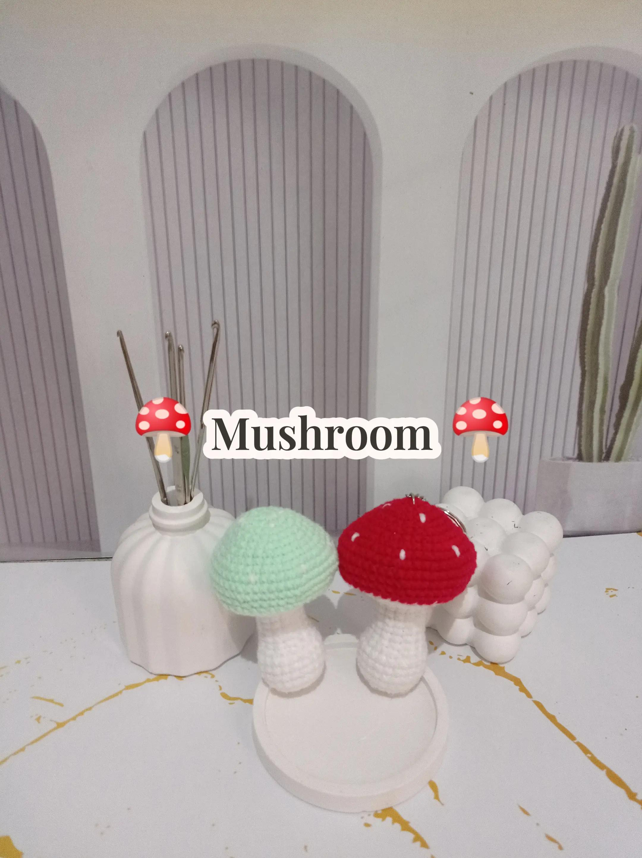 Pola Móc Len Nấm Nhỏ Dễ Thương Cho Người Mới Bắt Đầu