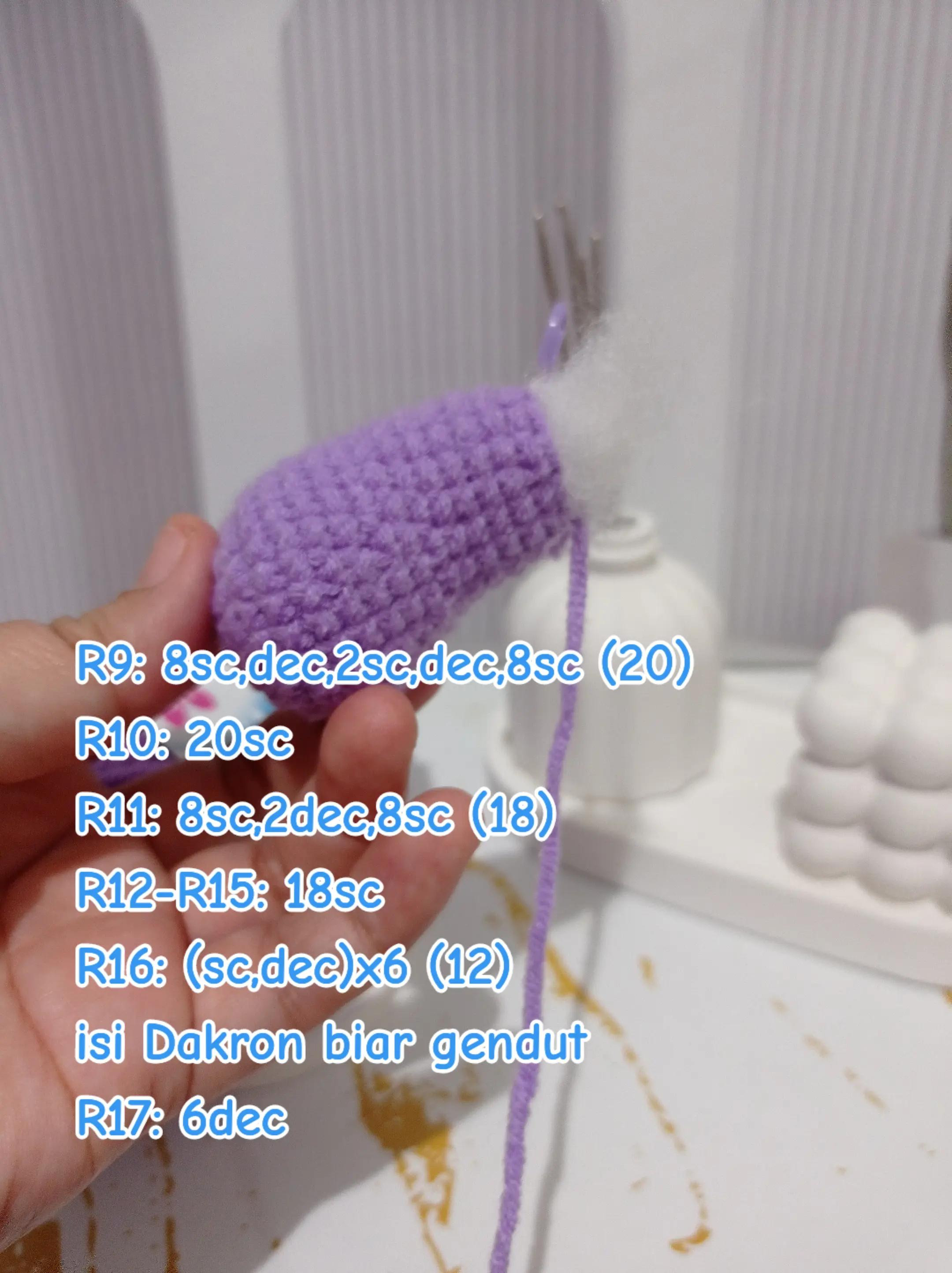 Pola Rajut Terong Ungu Amigurumi Dễ Dàng Cho Người Mới Bắt Đầu
