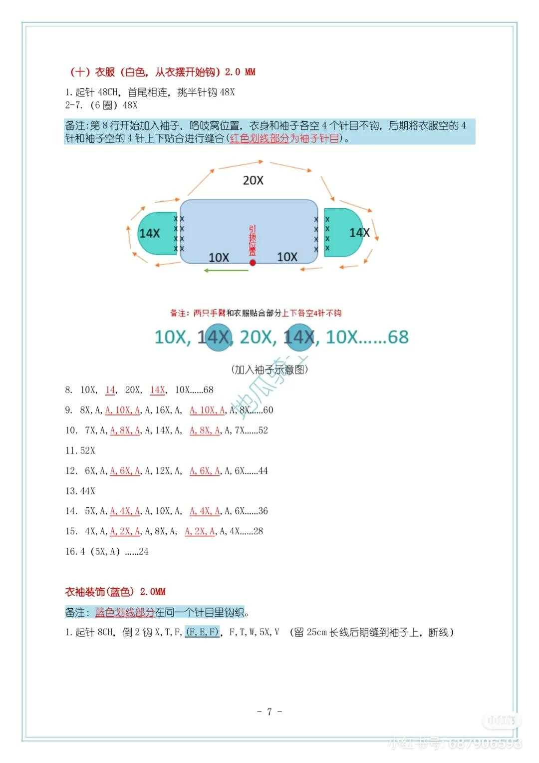 Popcorn Flower Sister Animal Party Crochet Doll Pattern Chart