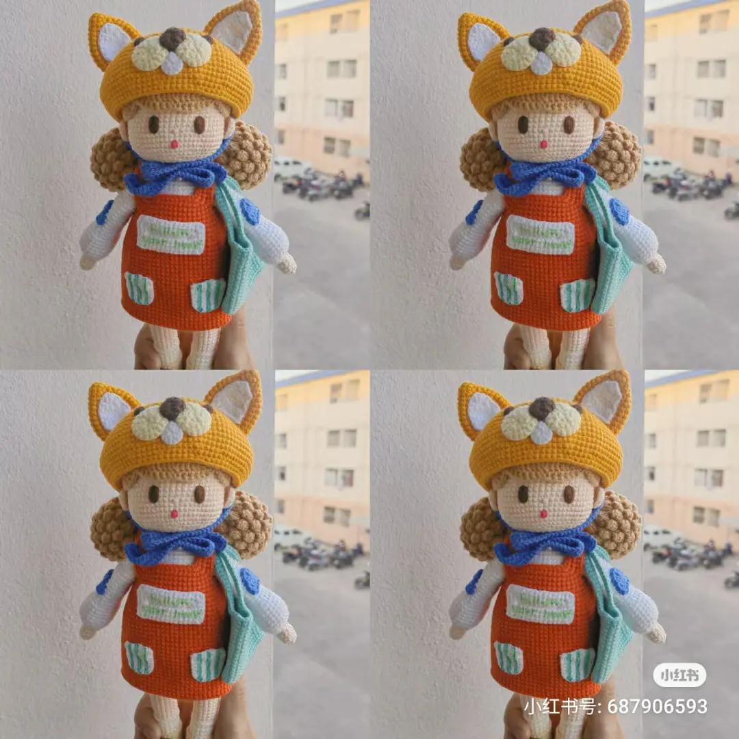 Popcorn Flower Sister Animal Party Crochet Doll Pattern Chart