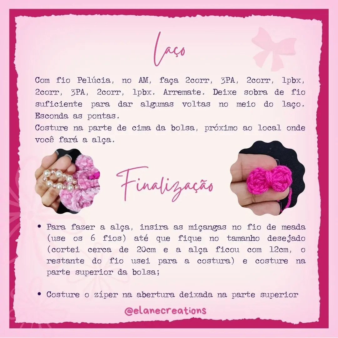 Porta-moedas da Barbie: Receita Gratuita de Bolsa Móc Len Pelúcia Rosa com Babados