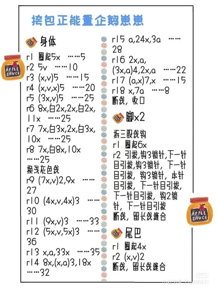 Positive Energy Penguin with Bag Crochet Pattern