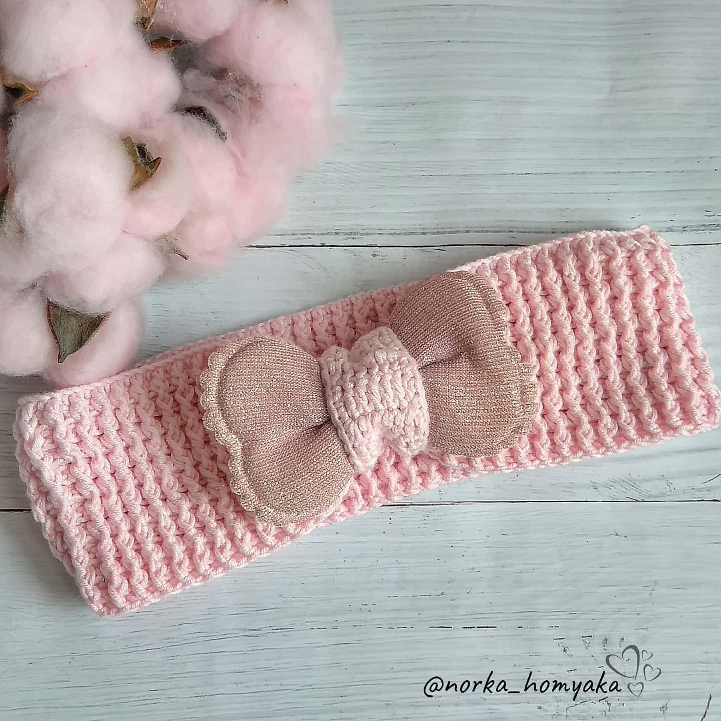 Повязка для девочки: схема вязания крючком с бантом