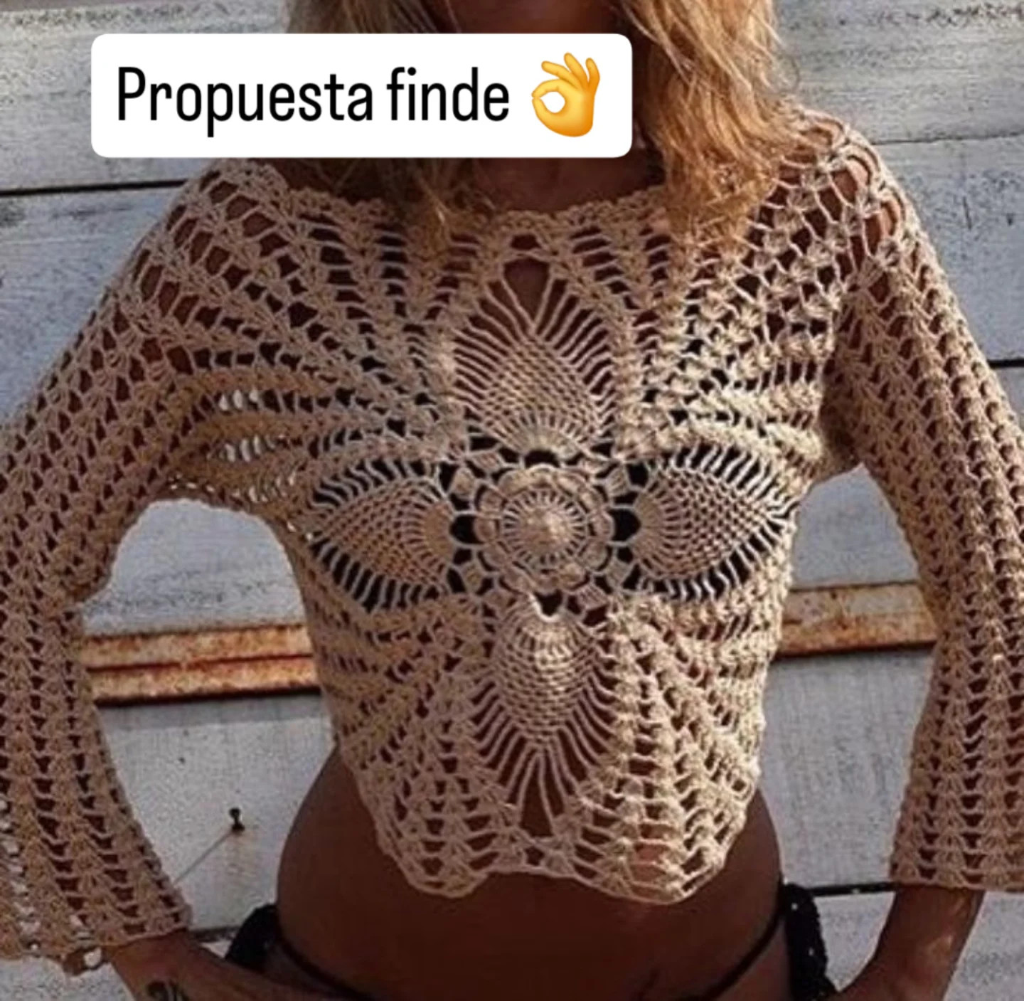 Propuesta finde: Top crochet granny con chart plano