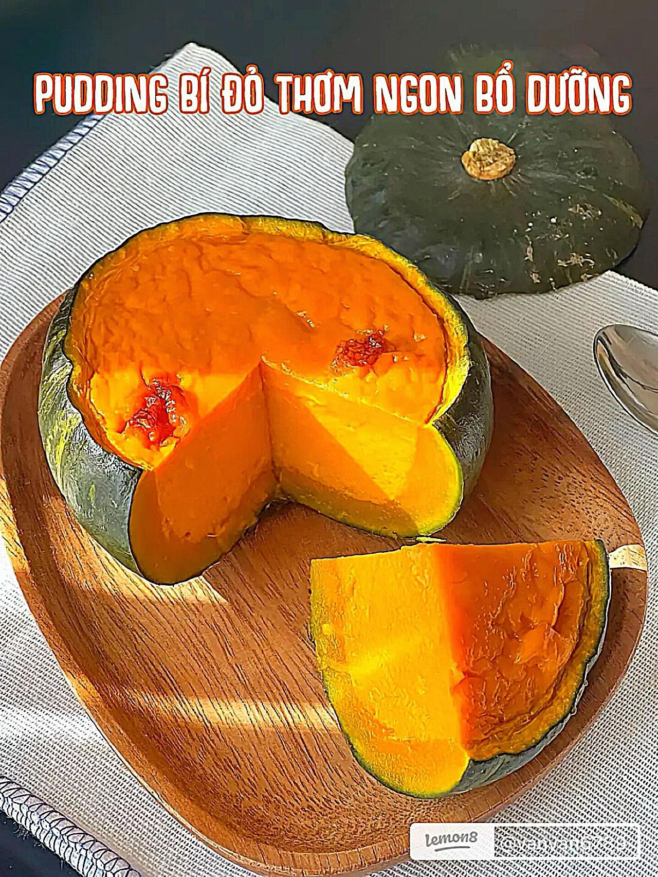 Pudding bí đỏ thơm ngon bổ dưỡng, bánh mềm mịn núng nính với hương vị béo bùi dịu nhẹ