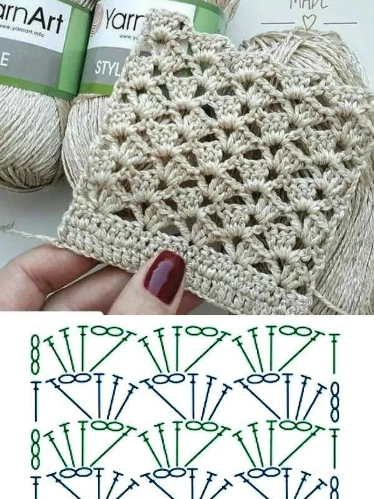 Puntos hermosos verano: Colección chart móc len mẫu đẹp