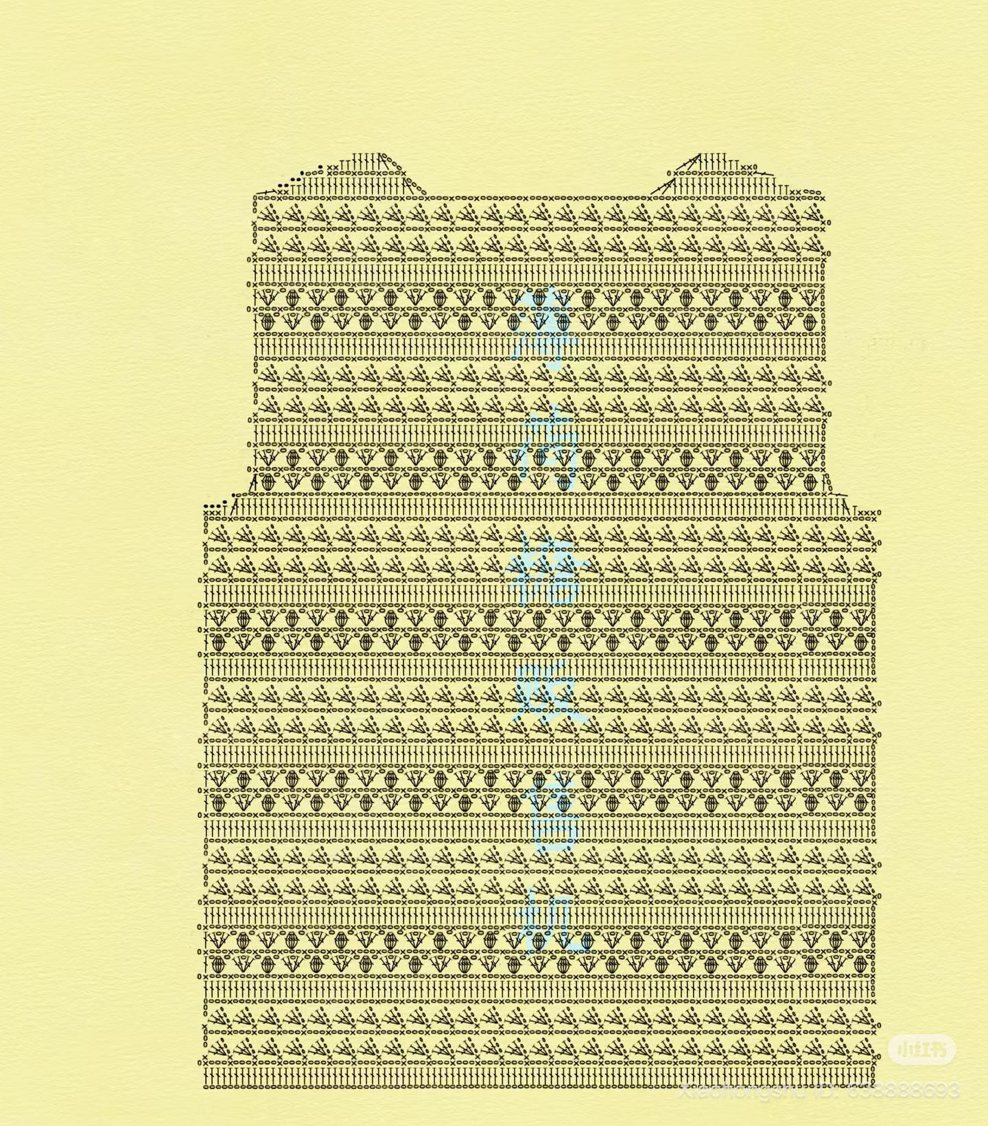 Purple Crochet Cardigan with Detailed Flat Chart Pattern