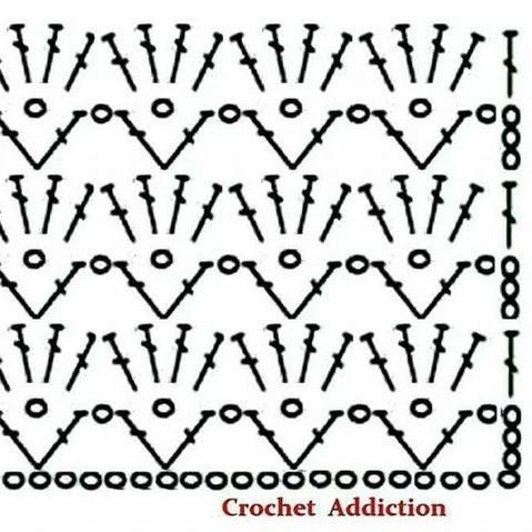 Purple Lace Crochet Flat Chart Pattern by Crochet Addiction