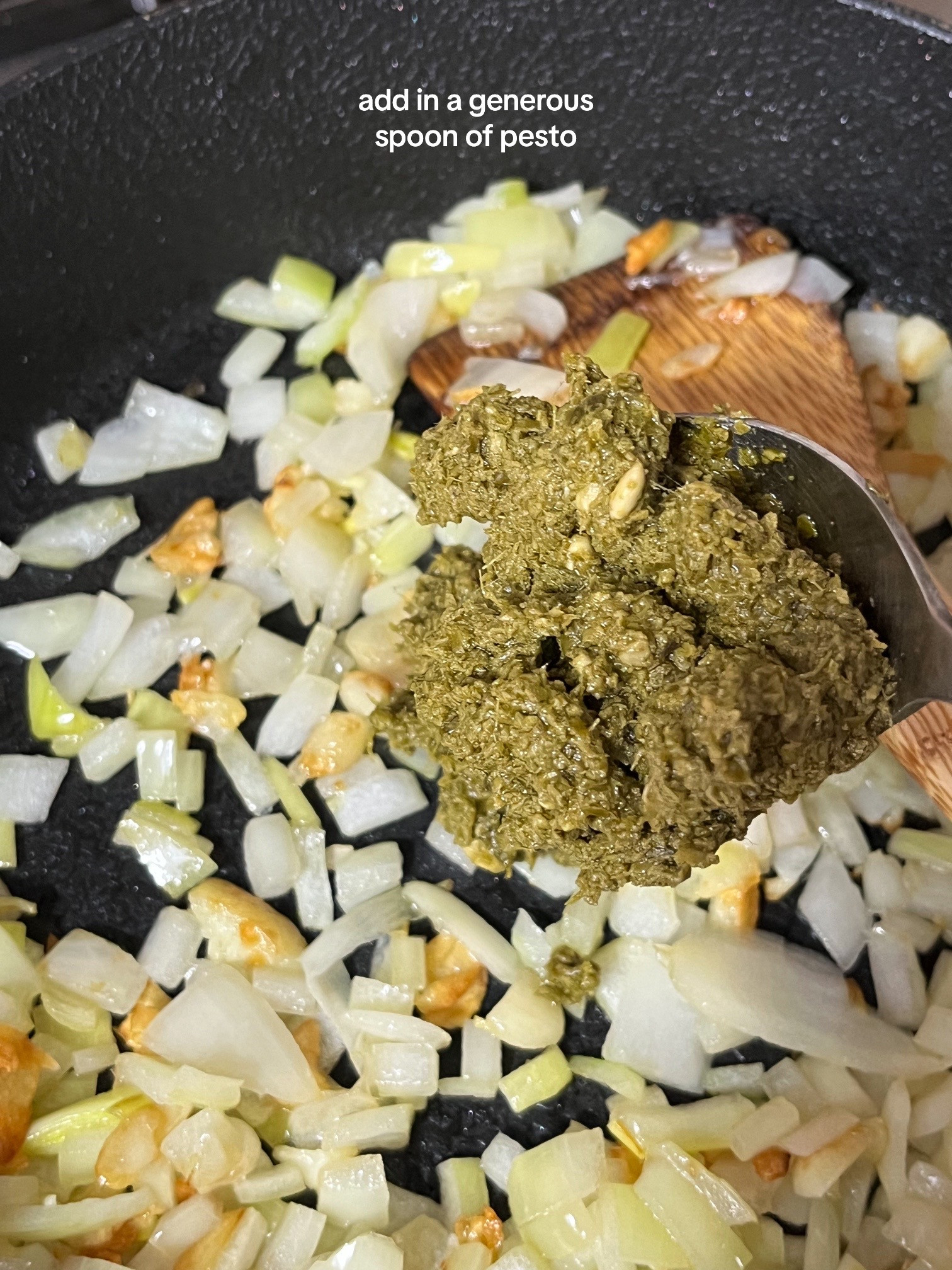 Quick and Easy Pesto Pasta Recipe with Garlic, Onions, and Cherry Tomatoes