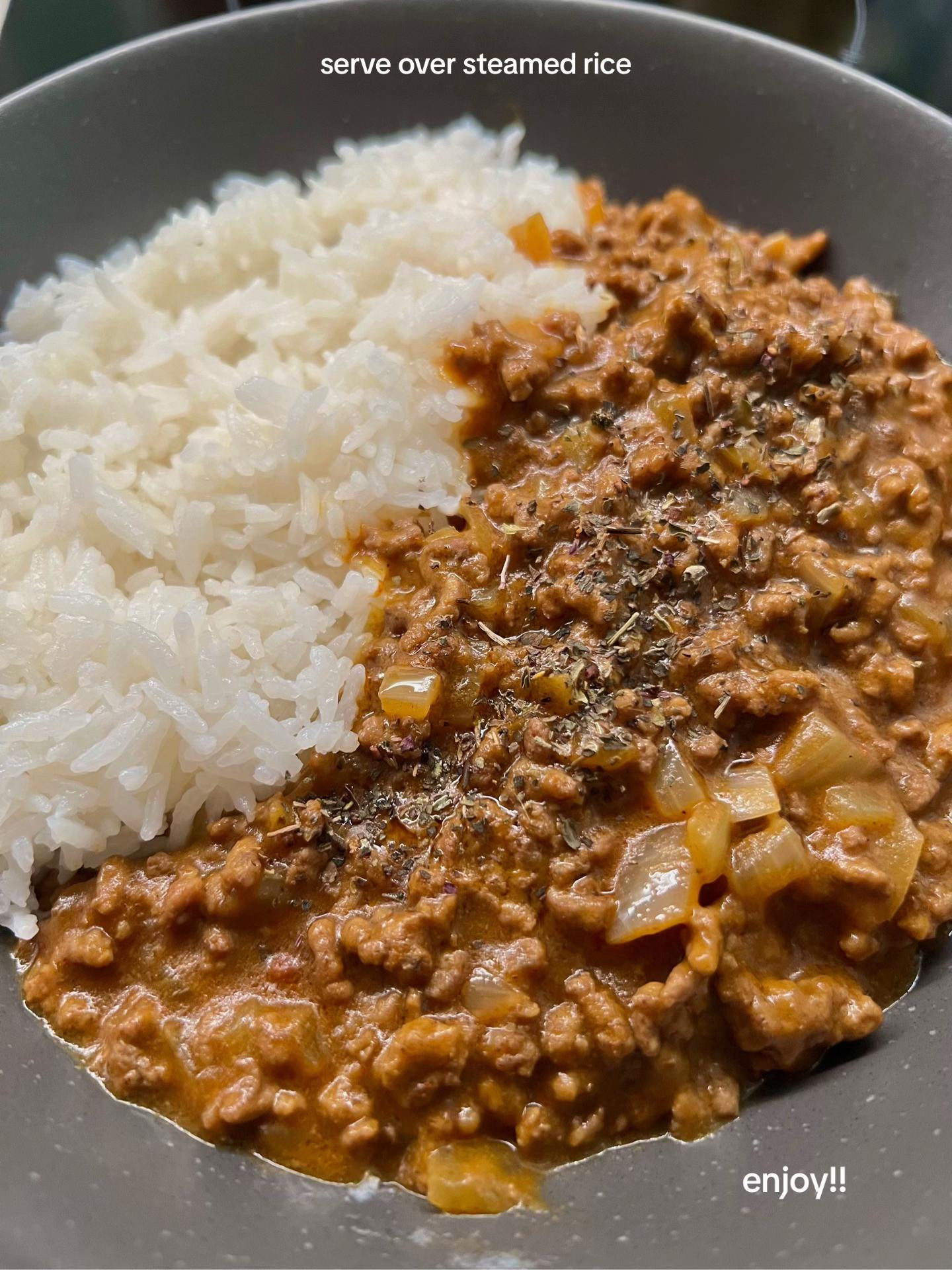 Quick and Simple Japanese Minced Beef Curry with Rice