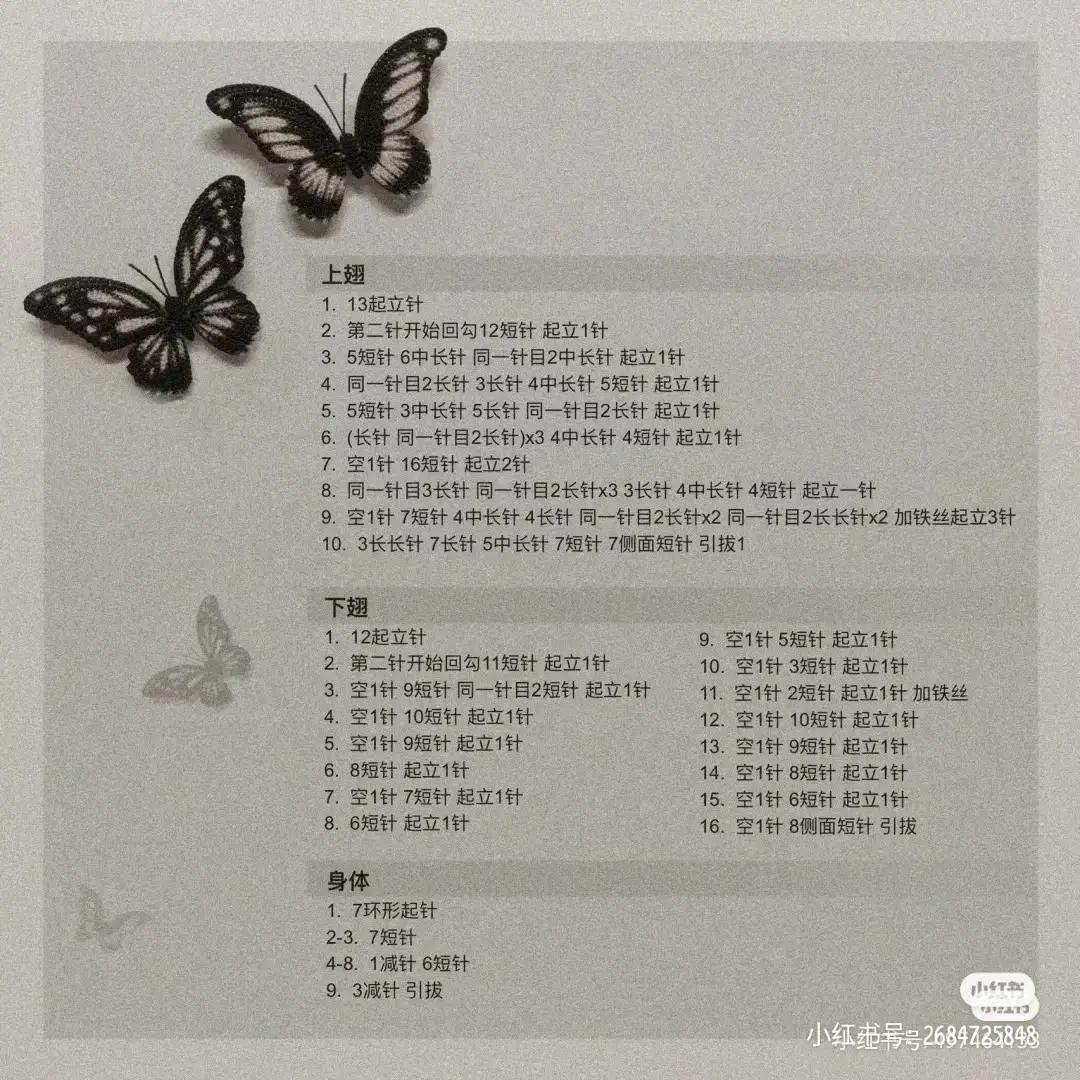 Rainbow Crochet Butterfly Pattern Chart