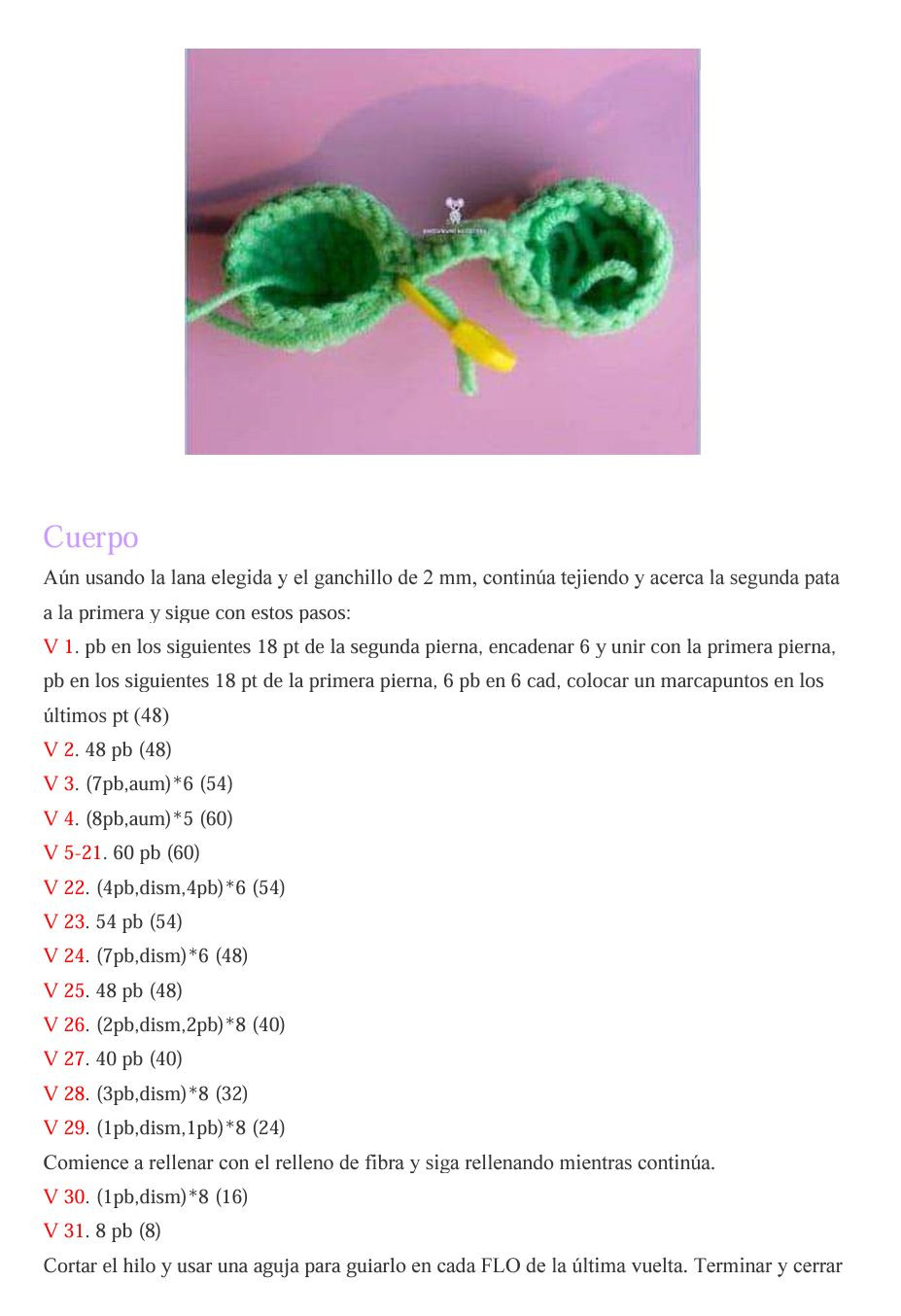 Rana Manzana Amigurumi PDF Patrón Gratis Paso a Paso