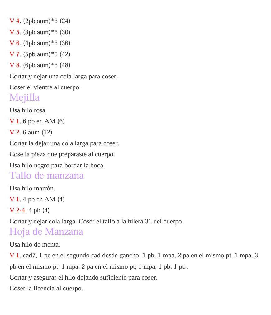 Rana Manzana Amigurumi PDF Patrón Gratis Paso a Paso