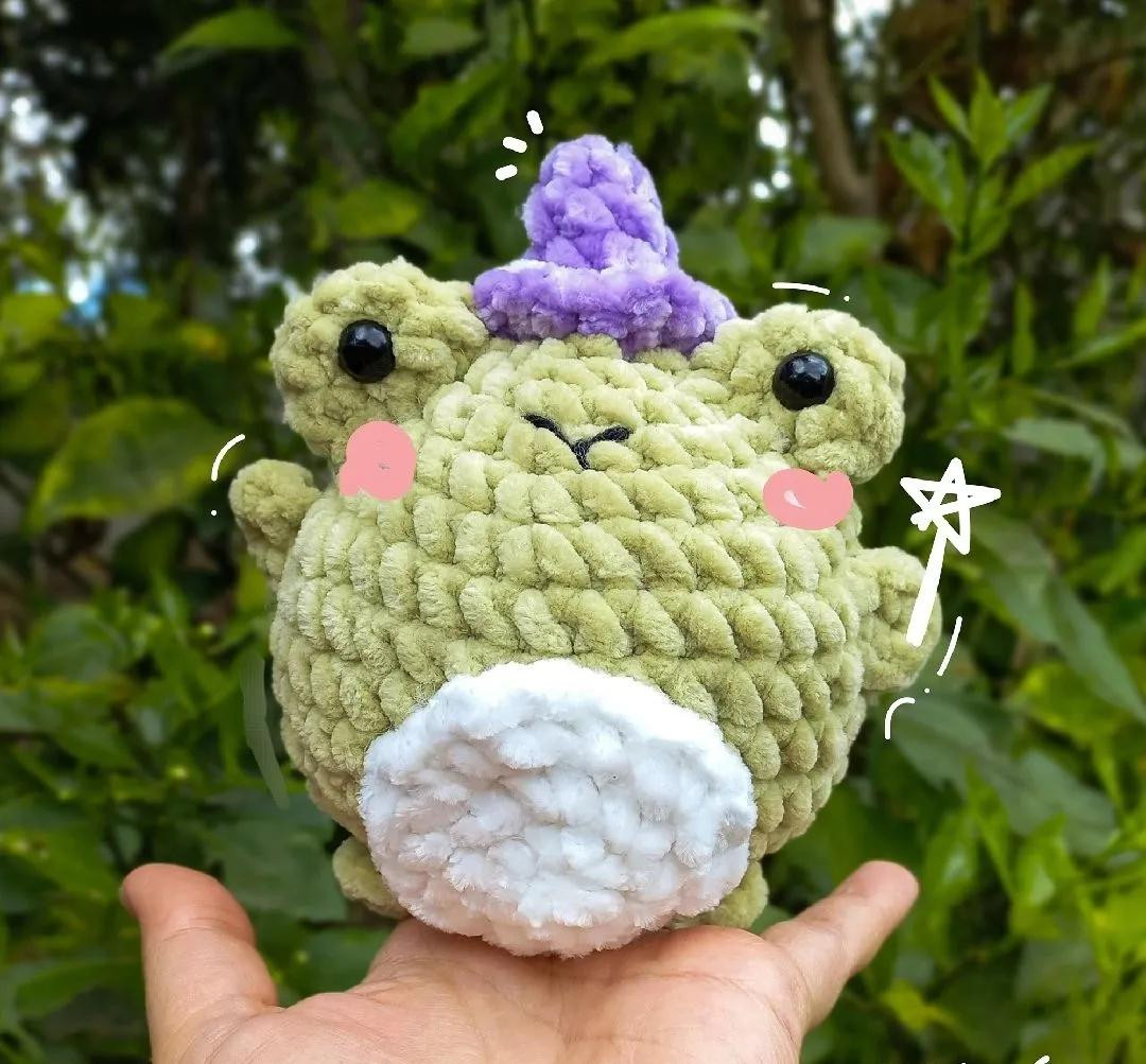 Ranita Mago: Guía de tejido a crochet para rana bruja verde