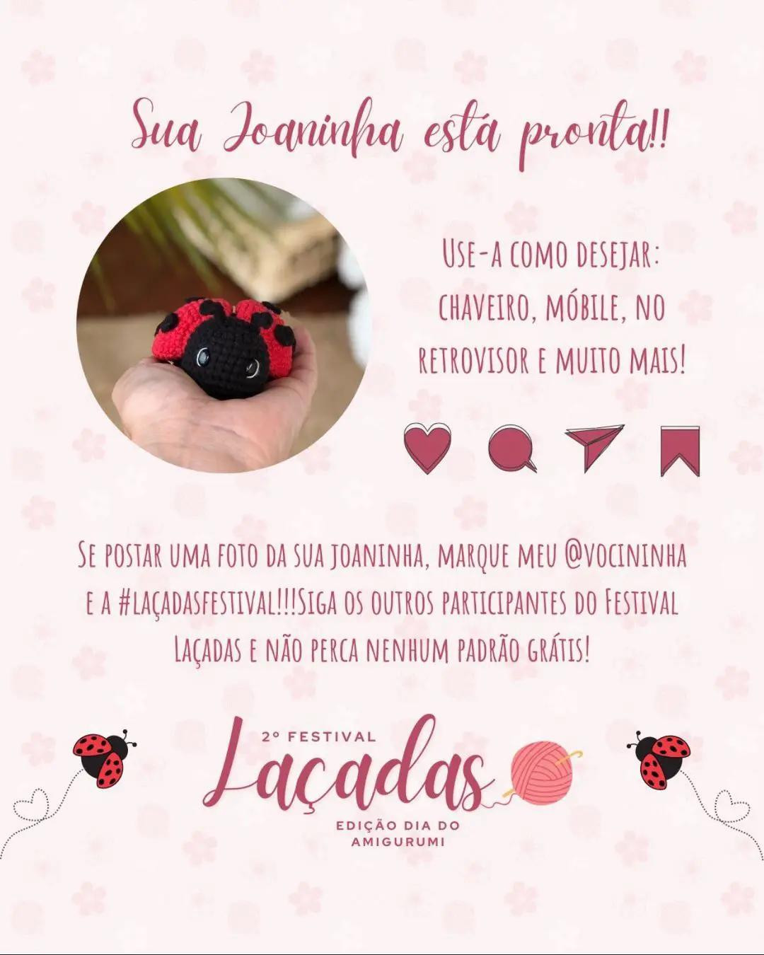 Receita Amigurumi Joaninha - Tutorial Passo a Passo