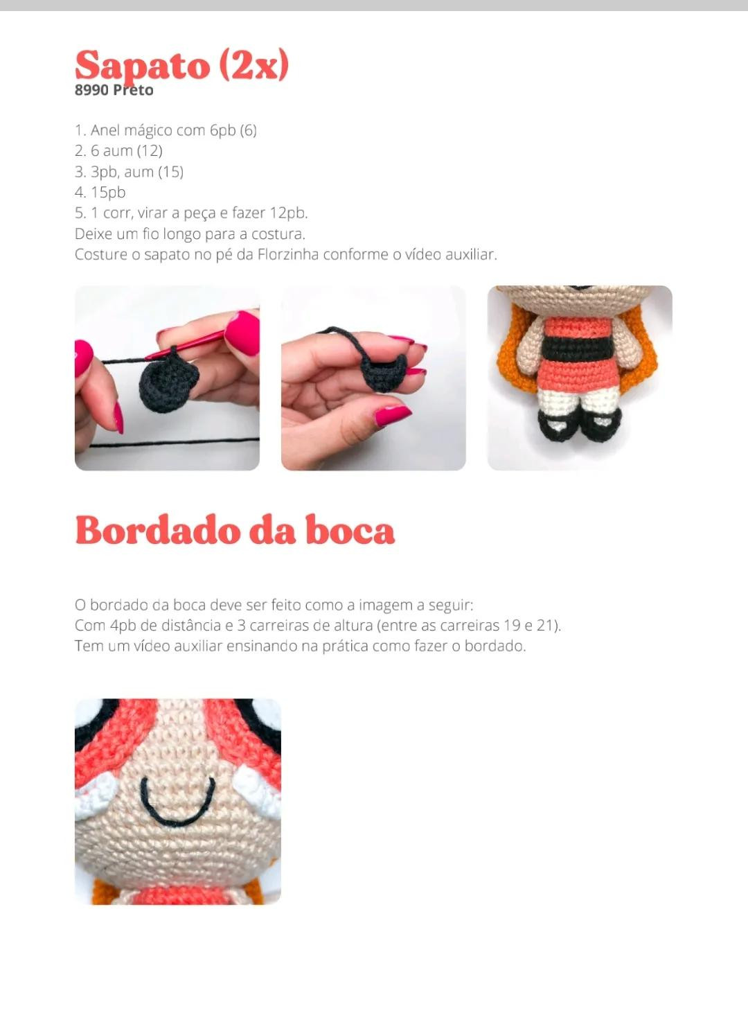 Receita Amigurumi Powerpuff Girls Florzinha: Chart Completo Cabeça e Franja