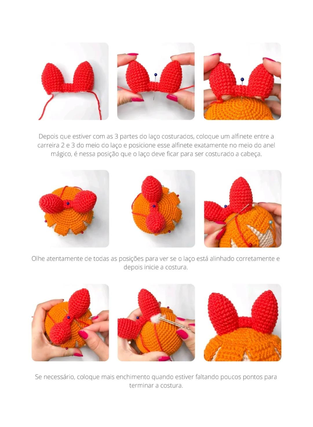 Receita Amigurumi Powerpuff Girls Florzinha: Chart Completo Cabeça e Franja