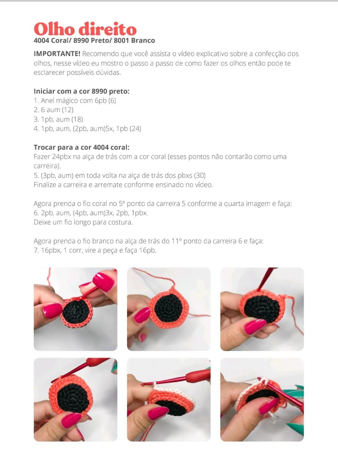 Receita Amigurumi Powerpuff Girls Florzinha: Chart Completo Cabeça e Franja