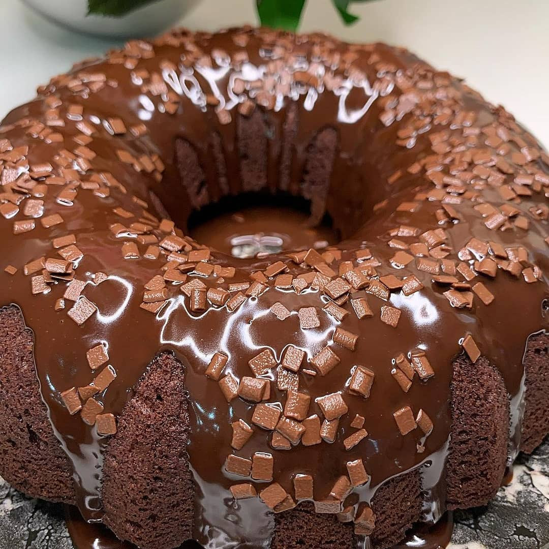 Receita de Bolo de Banana com Chocolate e Ganache