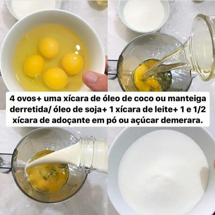 Receita de Bolo Leite Ninho com cobertura de chocolate branco e coco ralado